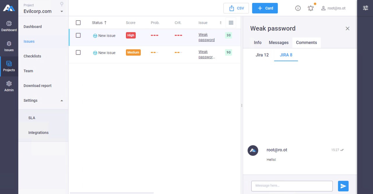 Hexway Hive & Apiary Jira comments synchronization